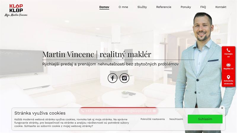Realitný maklér Mgr Martin Vincenc - realitná kancelária KLOP KLOP