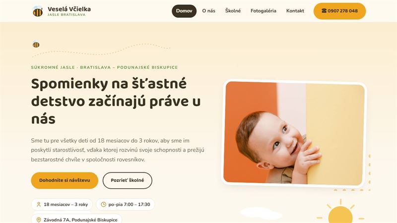 Jasle Veselá včielka