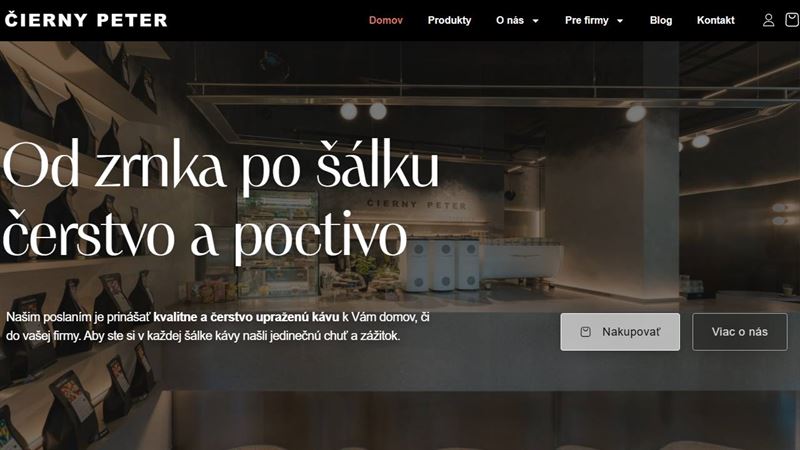 Čierny Peter: Kaviareň / Pražiareň / Podniková predajňa