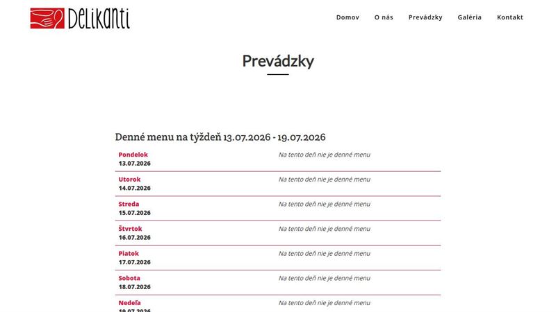 Jedáleň DELIKANTI