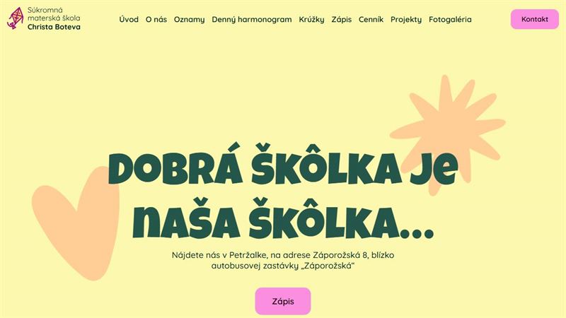 Súkromná materská škola Christa Boteva