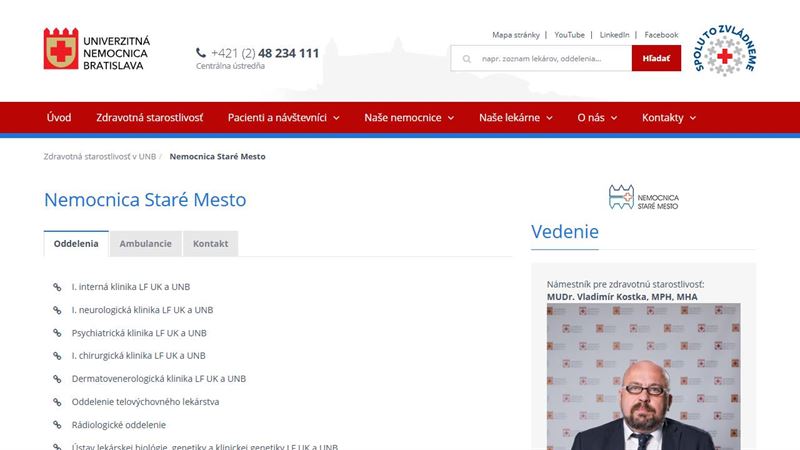 Univerzitná nemocnica Bratislava - Nemocnica Staré Mesto