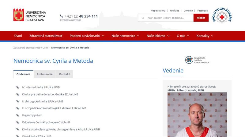 Univerzitná nemocnica Bratislava - Nemocnica sv. Cyrila a Metoda