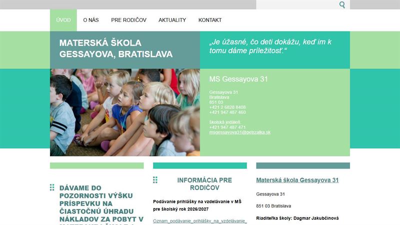 Materská škola Gessayova 31