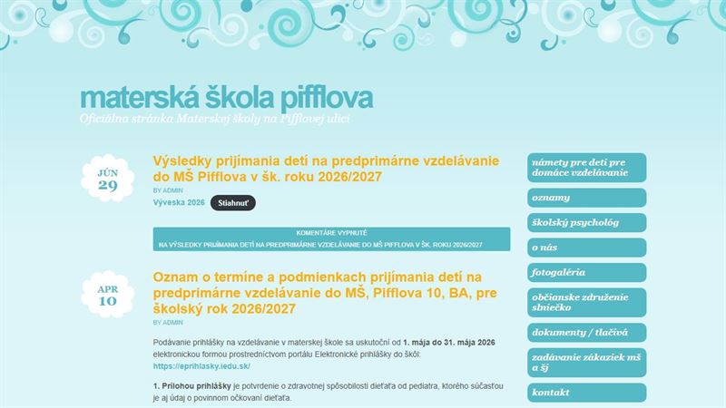 Materská škola Pifflova 10