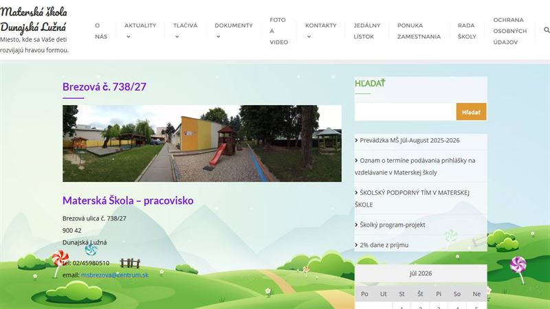 MŠ Dunajská Lužná - Brezová č. 738/27