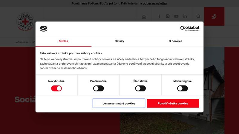 Nocľaháreň Večierka / Slovenský Červený Kríž
