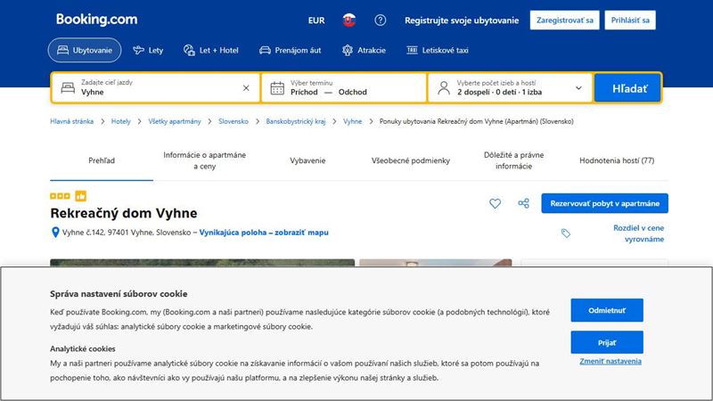 Rekreačný dom Vyhne