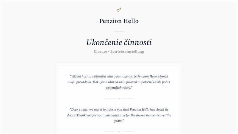 po_row_00213 Penzión Hello