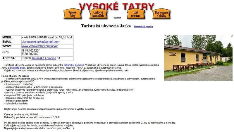 po_row_00327 Turistická ubytovňa Jarka