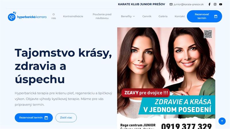 Hyperbarická komora Prešov - Rege centrum Junior