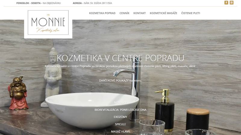 Kozmetika MONNIE - kozmetický salón