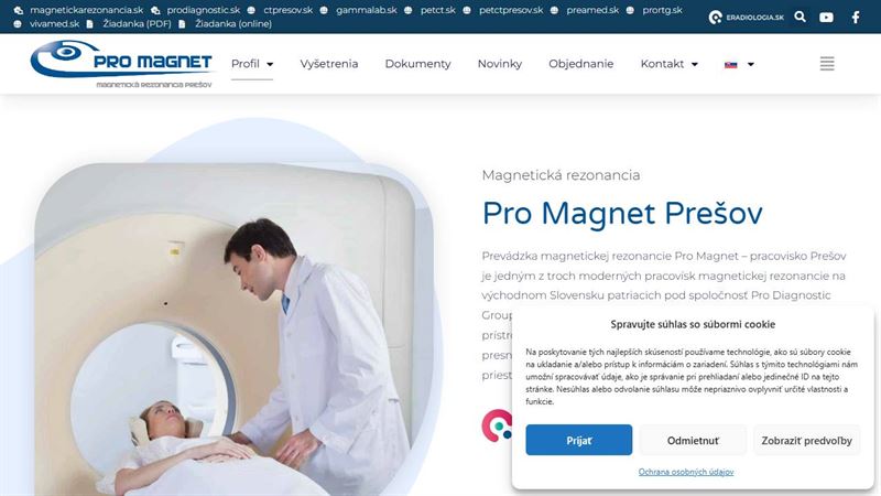 Pracovisko magnetickej rezonancie Pro Magnet