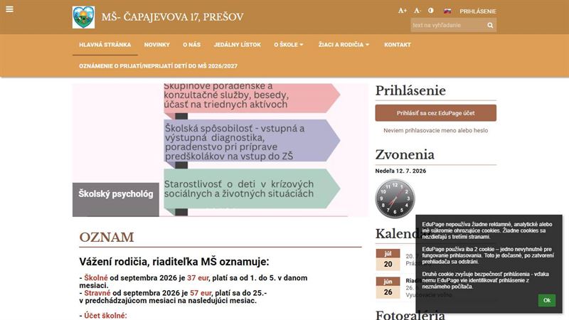 Materská škola Čapajevova