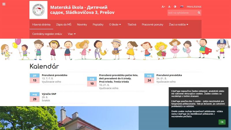po_row_00705 Materská škola Sládkovičova s vyučovacím jazykom ukrajinským