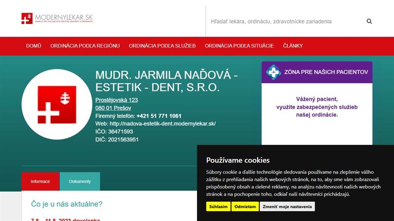 Naďová Jarmila MUDr. - Estetik Dent