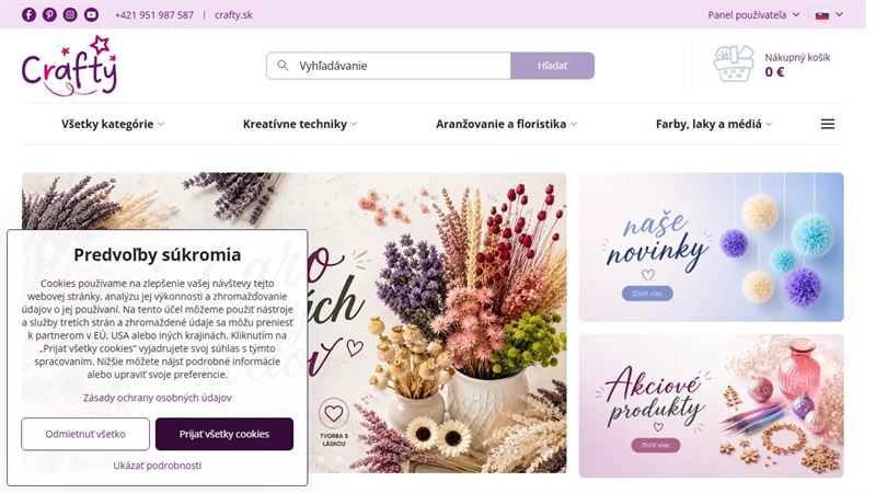 Kreatívne potreby - crafty.sk