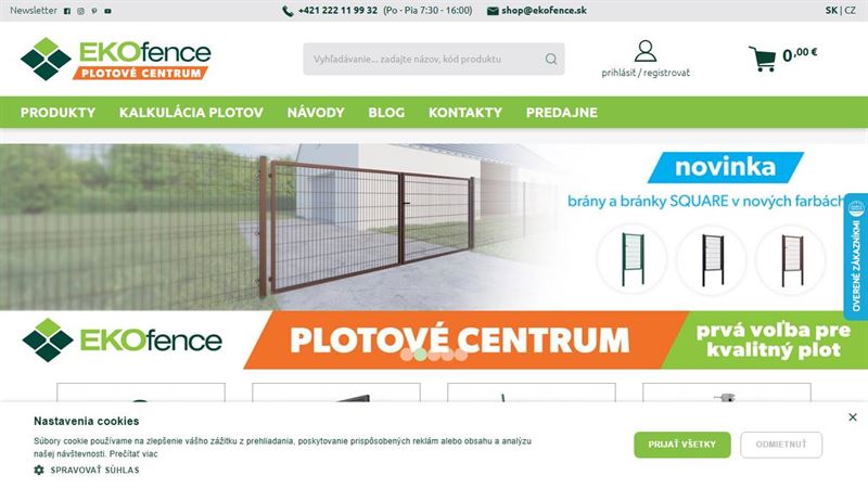 EKOfence - Plotové centrum Prešov