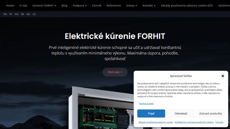 po_row_01403 Elektrické kúrenie FORHIT - Prvé inteligentné elektrické kúrenie