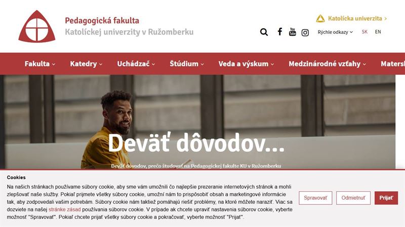 po_row_01863 Katolícka univerzita v Ružomberku - Pedagogická fakulta