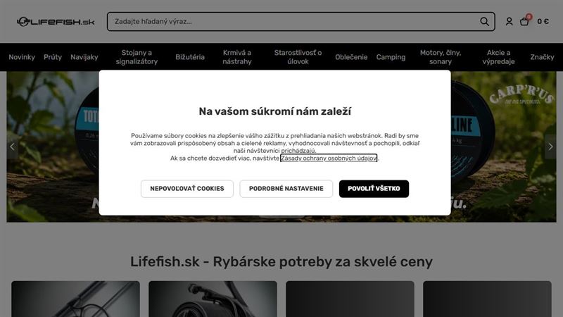 Rybárske potreby LifeFish Prešov