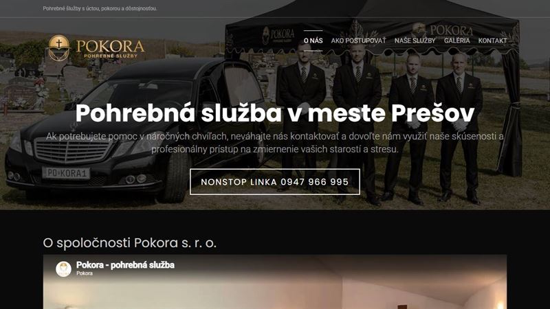 Pokora - pohrebné služby