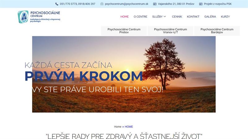 Psychosociálne centrum & EEG biofeedback centrum Prešov