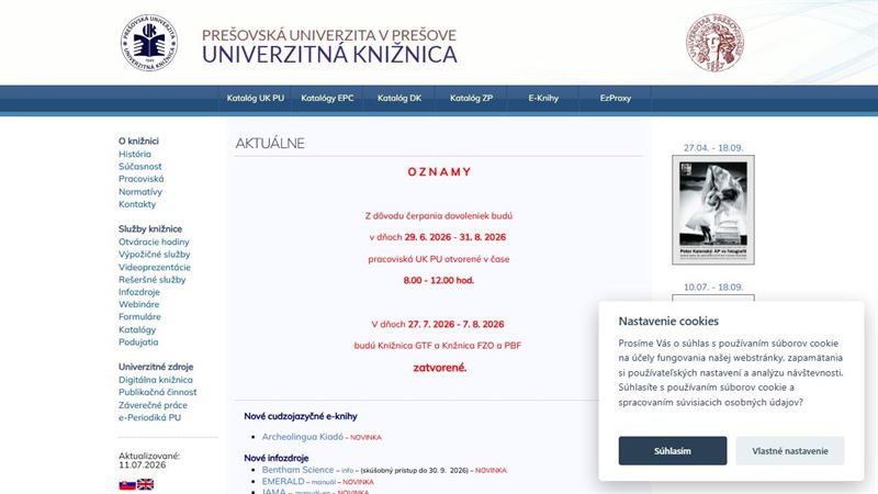 Centrálna univerzitná knižnica Prešovskej univerzity