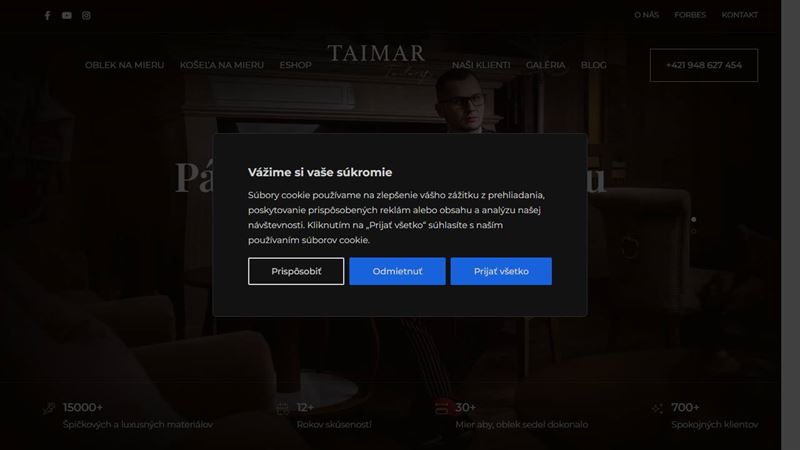TAIMAR Tailors - pánsky módny salón
