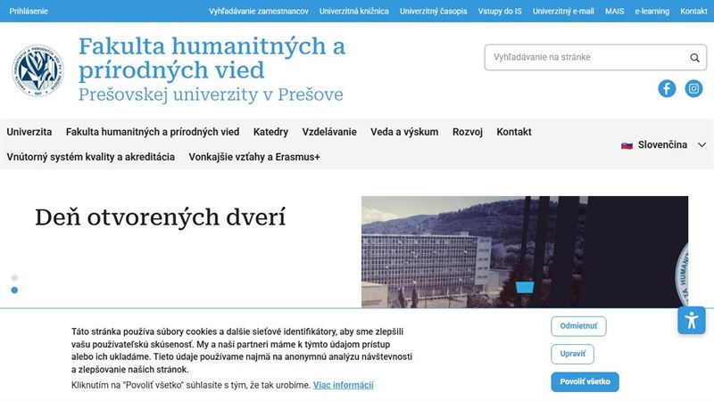 Fakulta humanitných a prírodných vied Prešovskej univerzity
