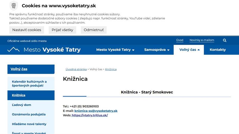 Knižnica Vysoké Tatry
