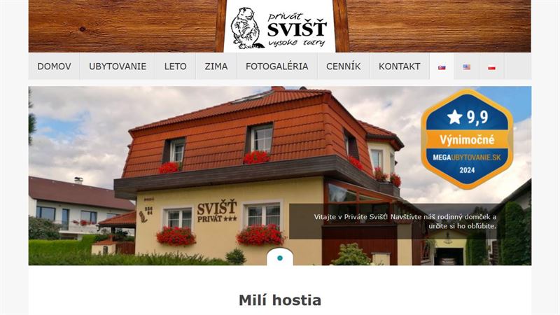 Apartmány Svišť