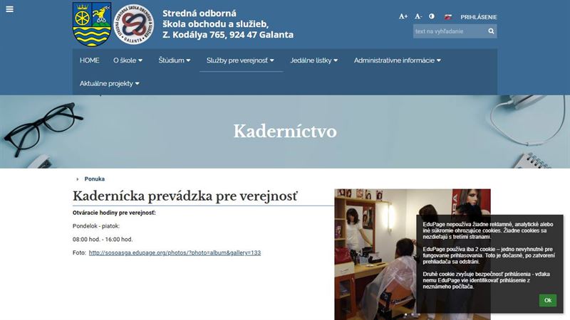 tt_node_10819466801 Stredná odborná škola obchodu a služieb - Kaderníctvo