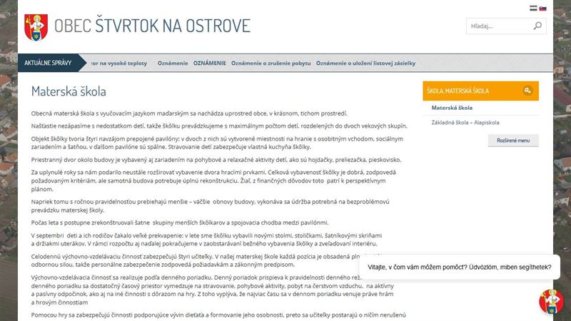 Materská škola Štvrtok na Ostrove