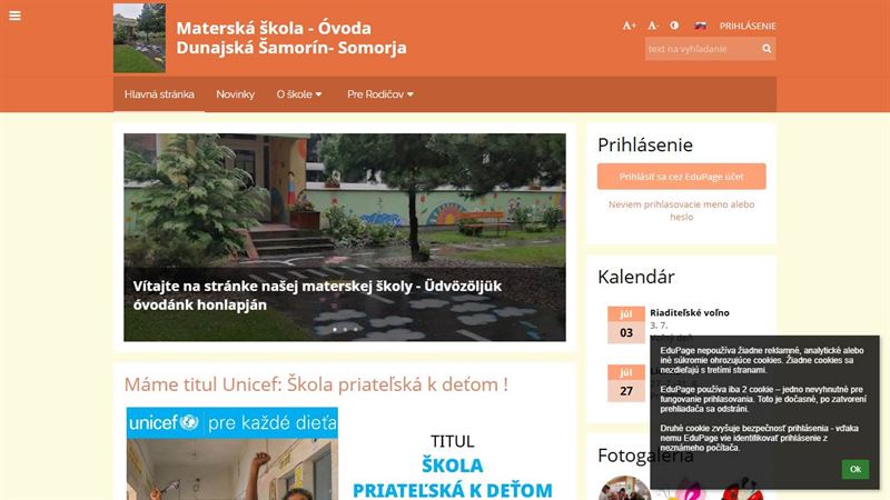 Materská škola - Óvoda Dunajská
