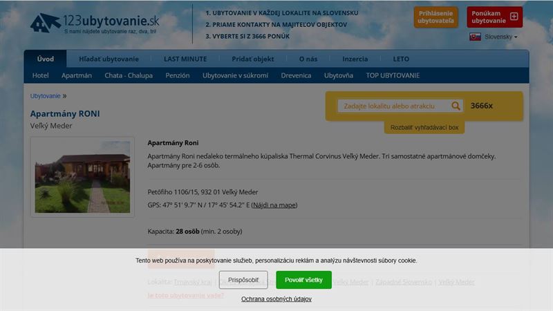 Apartmány Roni