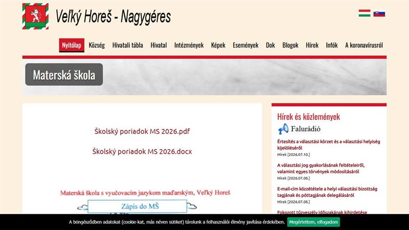 Materská škola s vyučovacím jazykom maďarským-Óvoda
