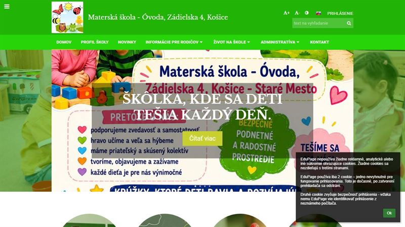 Materská škola - Óvoda Zádielska 4