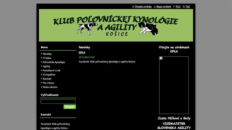 website_00449 Klub poľovníckej kynológie a agility Košice