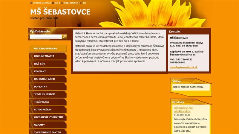 Materská škola Šebastovce