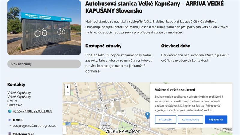 Autobusová stanica Veľké Kapušany - ARRIVA VEĽKÉ KAPUŠANY Slovensko