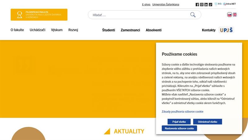 website_01864 Filozofická fakulta UPJŠ