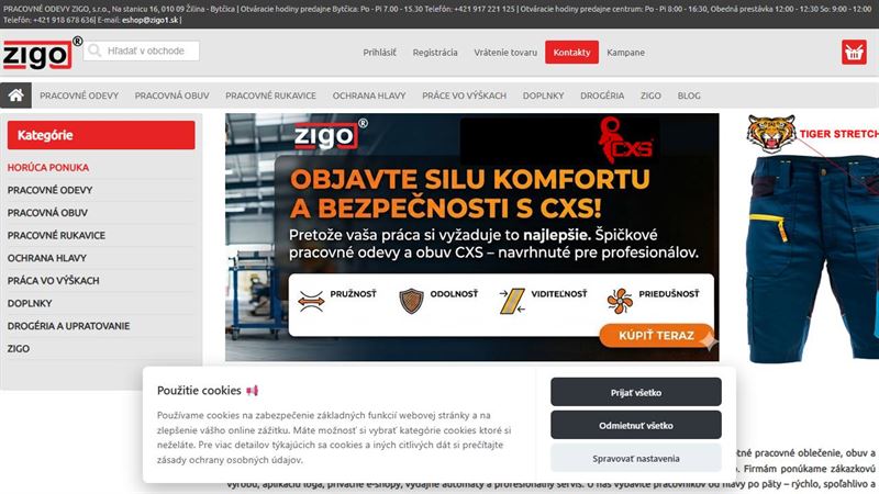 Pracovné odevy ZIGO