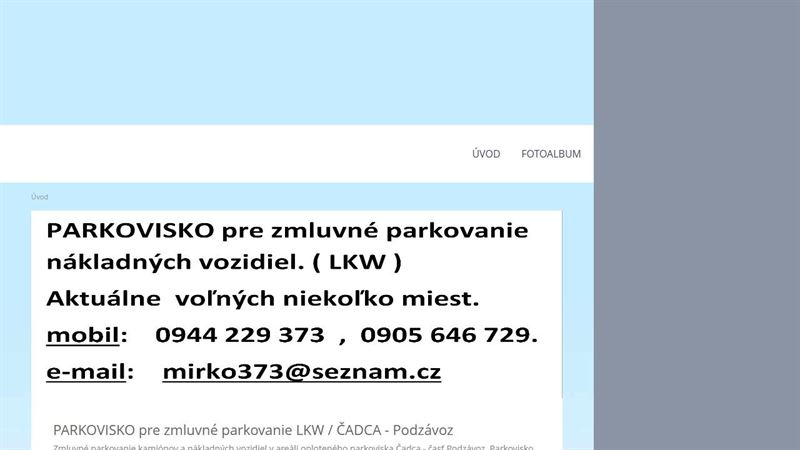 za_way_1246468556 Parkovisko pre zmluvné parkovanie LKW