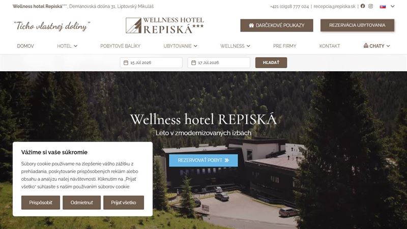 Welness hotel Repiská
