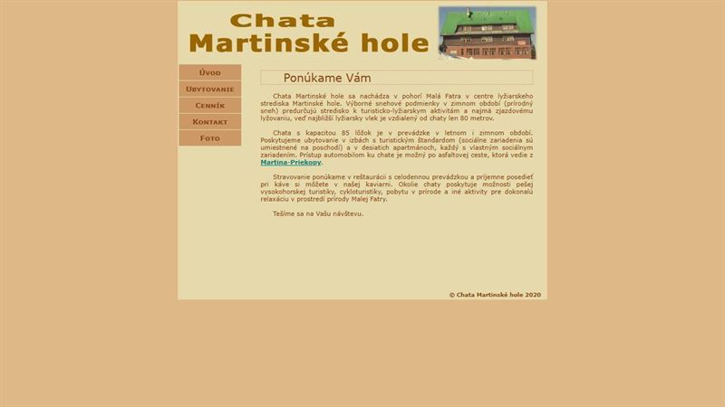 chata Martinské hole
