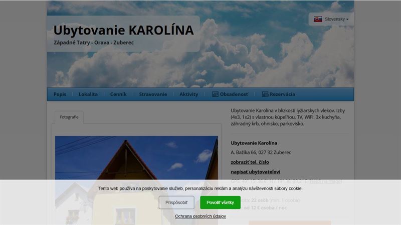 Ubytovanie Karolína